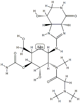 [3aS,(-)]-2-[[4-O-Aminocarbonyl-2-[methyl[(dimethylamino)acetyl]amino]-2-deoxy-β-D-gulopyranosyl]amino]-1,3aβ,5,6,7,7aα-hexahydro-7β-hydroxy-4H-imidazo[4,5-c]pyridine-4-one CAS#: 97816-59-6