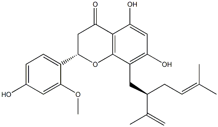 (2S)-5,7-Dihydroxy-2,3-dihydro-2α-(2-methoxy-4-hydroxyphenyl)-8-[(R)-5-methyl-2-(1-methylethenyl)-4-hexenyl]-4H-1-benzopyran-4-one CAS#: 97938-31-3