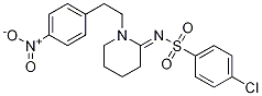 BenzenesulfonaMide, 4-chloro-N-[1-[2-(4-nitrophenyl)ethyl]-2-piperidinylid ene]- CAS#: 93101-02-1