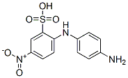 Benzenesulfonic acid, 2-[(4-aminophenyl)amino]-5-nitro-, diazotized, coupled with 5,5'-oxybis[1,3-benzenediol], sodium salt CAS#: 97675-34-8
