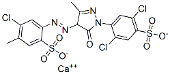 Benzenesulfonic acid, 4-chloro-2-[[1-(2,5-dichloro-4-sulfophenyl)-4,5-dihydro-3-methyl-5-oxo-1H-pyrazol-4-yl]azo]-5-methyl-, calcium salt CAS#: 94612-72-3