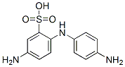 Benzenesulfonic acid, 5-amino-2-[(4-aminophenyl)amino]-, diazotized, coupled with 5,5'-oxybis[1,3-benzenediol], sodium salt CAS#: 97675-31-5