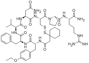 (D(CH2)(5/1),D-TYR(ET)2,VAL4,ARG8,DES-GLY9)-VASOPRESSIN CAS#: 90332-82-4