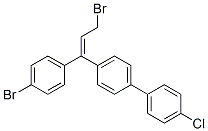 (E)-4-[3-bromo-1-(4-bromophenyl)-1-propenyl]-4'-chloro-1,1'-biphenyl CAS#: 97338-00-6