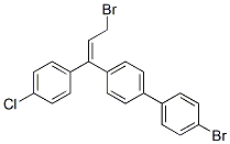 (E-)4-bromo-4'-[3-bromo-1-(4-chlorophenyl)-1-propenyl]-1,1'-biphenyl CAS#: 94094-70-9