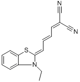 MALONONITRILE, [4-(3-ETHYL-2-BENZOTHIAZOLINYLIDENE)-2-BUTENYLIDENE]- CAS#: 92872-47-4