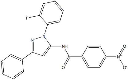 N-[1-(2-Fluorophenyl)-3-phenyl-1H-pyrazol-5-yl]-4-nitrobenzamide CAS#: 890764-63-3