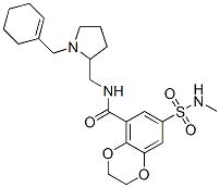 N-[[1-(cyclohex-1-en-1-ylmethyl)-2-pyrrolidinyl]methyl]-2,3-dihydro-7-(N-methylsulphamoyl)-1,4-benzodioxin-5-carboxamide CAS#: 94134-92-6