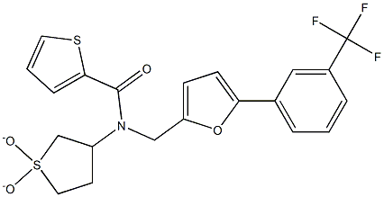 N-(1,1-dioxidotetrahydro-3-thienyl)-N-({5-[3-(trifluoromethyl)phenyl]-2-furyl}methyl)-2-thiophenecarboxamide CAS#: 898471-56-2