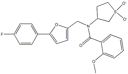 N-(1,1-dioxidotetrahydro-3-thienyl)-N-{[5-(4-fluorophenyl)-2-furyl]methyl}-2-methoxybenzamide CAS#: 898629-98-6