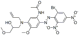 N-[2-[(2-bromo-4,6-dinitrophenyl)azo]-5-[(2-hydroxy-3-methoxypropyl)allylamino]-4-methoxyphenyl]acetamide CAS#: 94157-90-1