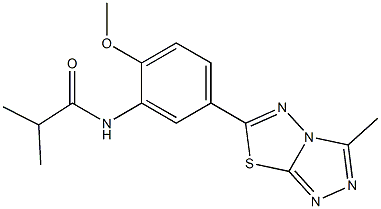 N-[2-methoxy-5-(3-methyl[1,2,4]triazolo[3,4-b][1,3,4]thiadiazol-6-yl)phenyl]-2-methylpropanamide CAS#: 895346-51-7