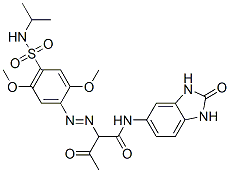 N-(2,3-dihydro-2-oxo-1H-benzimidazol-5-yl)-2-[[4-[[isopropylamino]sulphonyl]-2,5-dimethoxyphenyl]azo]-3-oxobutyramide CAS#: 94159-59-8