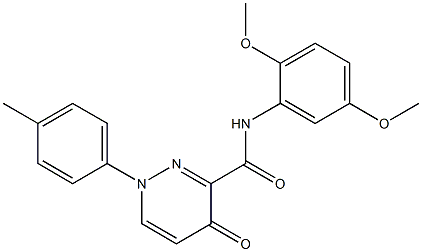 N-(2,5-dimethoxyphenyl)-1-(4-methylphenyl)-4-oxo-1,4-dihydro-3-pyridazinecarboxamide CAS#: 898492-71-2