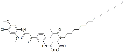 N-[3-[3-[(4-chloro-2,5-dimethoxyphenyl)amino]-1,3-dioxopropyl]phenyl]-N2-(2-methylpropionyl)-N2-octadecyl-DL-asparagine CAS#: 97372-98-0