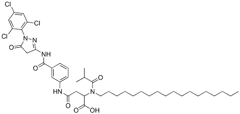 N-[3-[[[4,5-dihydro-5-oxo-1-(2,4,6-trichlorophenyl)-1H-pyrazol-3-yl]amino]carbonyl]phenyl]-N2-(2-methylpropionyl)-N2-octadecyl-DL-asparagine CAS#: 97337-92-3