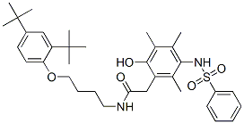 N-[4-[2,4-bis(tert-butyl)phenoxy]butyl]-2-[2-hydroxy-3,4,6-trimethyl-5-[(phenylsulphonyl)amino]phenyl]acetamide CAS#: 93919-52-9