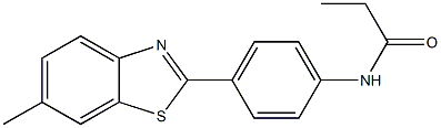 N-(4-(6-methylbenzo[d]thiazol-2-yl)phenyl)propionamide CAS#: 95856-70-5