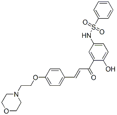 N-[4-hydroxy-3-[3-[4-[2-morpholinoethoxy]phenyl]acryloyl]phenyl]benzenesulphonamide CAS#: 94094-51-6