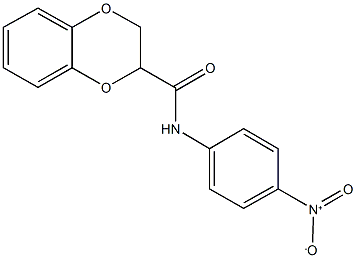 N-{4-nitrophenyl}-2,3-dihydro-1,4-benzodioxine-2-carboxamide CAS#: 92438-09-0