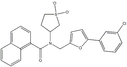 N-{[5-(3-chlorophenyl)-2-furyl]methyl}-N-(1,1-dioxidotetrahydro-3-thienyl)-1-naphthamide CAS#: 898491-27-5