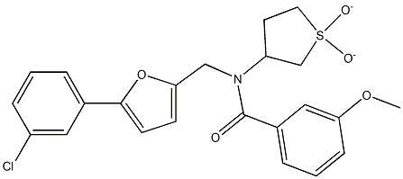 N-{[5-(3-chlorophenyl)-2-furyl]methyl}-N-(1,1-dioxidotetrahydro-3-thienyl)-3-methoxybenzamide CAS#: 898491-01-5