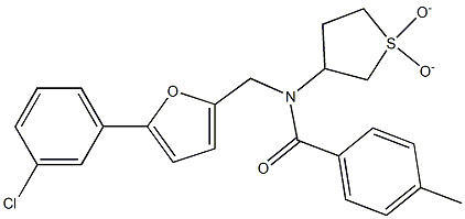 N-{[5-(3-chlorophenyl)-2-furyl]methyl}-N-(1,1-dioxidotetrahydro-3-thienyl)-4-methylbenzamide CAS#: 898491-05-9