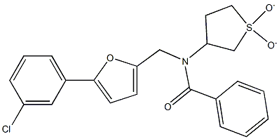 N-{[5-(3-chlorophenyl)-2-furyl]methyl}-N-(1,1-dioxidotetrahydro-3-thienyl)benzamide CAS#: 898491-09-3