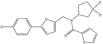 N-{[5-(4-chlorophenyl)-2-furyl]methyl}-N-(1,1-dioxidotetrahydro-3-thienyl)-2-furamide CAS#: 898606-78-5