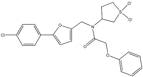 N-{[5-(4-chlorophenyl)-2-furyl]methyl}-N-(1,1-dioxidotetrahydro-3-thienyl)-2-phenoxyacetamide CAS#: 898628-68-7