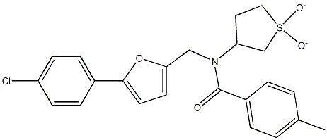 N-{[5-(4-chlorophenyl)-2-furyl]methyl}-N-(1,1-dioxidotetrahydro-3-thienyl)-4-methylbenzamide CAS#: 898605-48-6