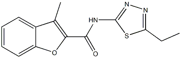 N-(5-ethyl-1,3,4-thiadiazol-2-yl)-3-methyl-1-benzofuran-2-carboxamide CAS#: 887709-39-9