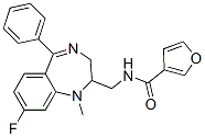 N-[(8-fluoro-2,3-dihydro-1-methyl-5-phenyl-1H-benzo-1,4-diazepin-2-yl)methyl]-3-furamide CAS#: 94006-14-1