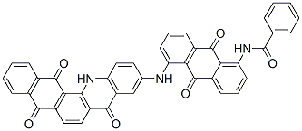 N-[9,10-dihydro-9,10-dioxo-5-[(5,8,13,14-tetrahydro-5,8,14-trioxonaphth[2,3-c]acridin-10-yl)amino]-1-anthryl]benzamide CAS#: 94349-29-8