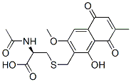 N-Acetyl-S-[(5,8-dihydro-1-hydroxy-3-methoxy-7-methyl-5,8-dioxonaphthalen-2-yl)methyl]-L-cysteine CAS#: 91776-42-0