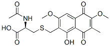N-Acetyl-S-[(5,8-dihydro-1-hydroxy-3,6-dimethoxy-7-methyl-5,8-dioxonaphthalen-2-yl)methyl]-L-cysteine CAS#: 91776-48-6