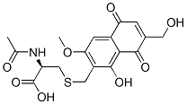 N-Acetyl-S-[[5,8-dihydro-1-hydroxy-7-(hydroxymethyl)-3-methoxy-5,8-dioxonaphthalen-2-yl]methyl]-L-cysteine CAS#: 91776-44-2
