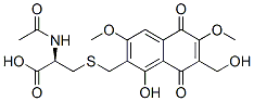 N-Acetyl-S-[[5,8-dihydro-1-hydroxy-7-(hydroxymethyl)-3,6-dimethoxy-5,8-dioxonaphthalen-2-yl]methyl]-L-cysteine CAS#: 91776-45-3