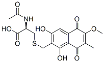 N-Acetyl-S-[(5,8-dihydro-1,3-dihydroxy-6-methoxy-7-methyl-5,8-dioxonaphthalen-2-yl)methyl]-L-cysteine CAS#: 91776-46-4