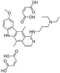 N,N-diethyl-N'-(9-methoxy-5,11-dimethyl-6H-pyrido[4,3-b]carbazol-1-yl)propane-1,3-diamine dimaleate CAS#: 94944-79-3