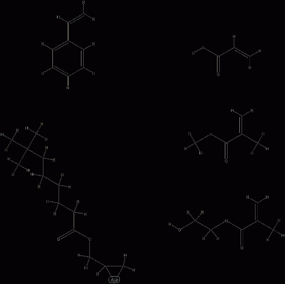 Neodecanoic acid, oxiranylmethyl ester, polymer with ethenylbenzene, 2-hydroxyethyl 2-methyl-2-propenoate, methyl 2-methyl-2-propenoate and 2-propenoic acid CAS#: 98613-27-5
