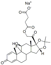 Pregna-1,4-diene-3,20-dione, 21-(3-carboxy-1-oxopropoxy)-9-fluoro-11-hydroxy-16,17-[(1-methylethylidene)bis(oxy)]-, monosodium salt, (11beta,16beta)- CAS#: 94135-30-5