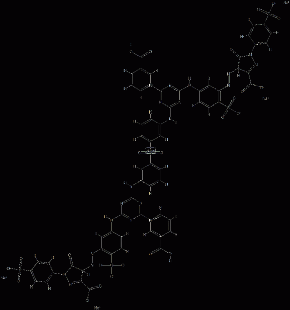 Pyridinium, 1,1'-[sulfonylbis[3,1-phenyleneimino[6-[[3-[[3-carboxy-4,5-dihydro-5-oxo-1-(4-sulfophenyl)-1H-pyrazol-4-yl]azo]-4-sulfophenyl]amino]-1,3,5-triazine-4,2-diyl]]]bis[3-carboxy-, bis(inner salt), tetrasodium salt CAS#: 96873-68-6