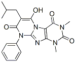 Pyrimido[2,1-f]purine-2,4,8(1H,3H,9H)-trione,  6-hydroxy-1,3-dimethyl-7-(2-methylpropyl)-9-phenyl- CAS#: 91284-91-2