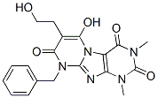 Pyrimido[2,1-f]purine-2,4,8(1H,3H,9H)-trione,  6-hydroxy-7-(2-hydroxyethyl)-1,3-dimethyl-9-(phenylmethyl)- CAS#: 91285-16-4