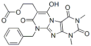 Pyrimido[2,1-f]purine-2,4,8(1H,3H,9H)-trione,  7-[2-(acetyloxy)ethyl]-6-hydroxy-1,3-dimethyl-9-(phenylmethyl)- CAS#: 91285-17-5