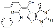 Pyrimido[2,1-f]purine-2,4,8(1H,3H,9H)-trione,  7-(2-butenyl)-6-hydroxy-1,3-dimethyl-9-(phenylmethyl)-  (9CI) CAS#: 91285-26-6