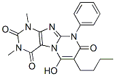 Pyrimido[2,1-f]purine-2,4,8(1H,3H,9H)-trione,  7-butyl-6-hydroxy-1,3-dimethyl-9-phenyl- CAS#: 91284-90-1