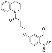 QUINOLINE, 1-[4-(3-FORMYL-4-NITROPHENOXY)-1-OXOBUTYL]-1,2,3,4-TETRAHYDRO- CAS#: 94193-47-2