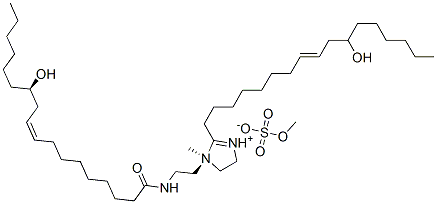 [R-[R*,R*-(Z,Z)]]-4,5-dihydro-2-(11-hydroxyheptadec-8-enyl)-1-[2-[(12-hydroxy-1-oxooctadec-9-enyl)amino]ethyl]-1-methyl-1H-imidazolium methyl sulphate CAS#: 93858-38-9